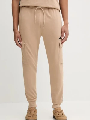 adidas spodnie dresowe Feelcozy męskie kolor beżowy gładkie JX3332