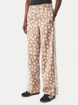 adidas Spodnie dresowe Firebird KT2144 Brązowy jasny Wide Leg