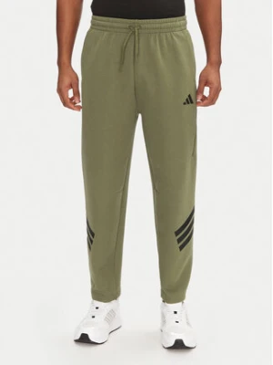 adidas Spodnie dresowe Future Icons 3-Stripes JD4891 Zielony Loose Fit