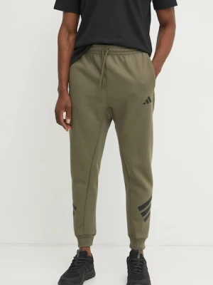 adidas spodnie dresowe Future Icons męskie kolor zielony gładkie JD4866