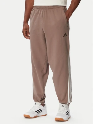 adidas Spodnie dresowe Kit 3-Stripes Regular Cuffed KW2361 Beżowy Regular Fit