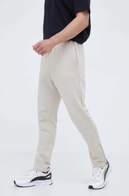 adidas spodnie dresowe kolor beżowy gładkie