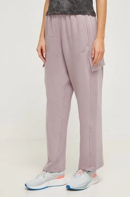 adidas spodnie dresowe kolor fioletowy gładkie IW1216