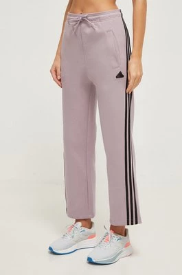 adidas spodnie dresowe kolor fioletowy z aplikacją