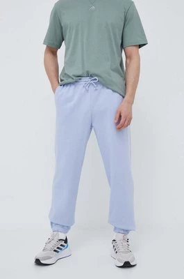 adidas spodnie dresowe kolor niebieski gładkie