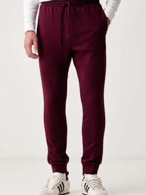 adidas spodnie dresowe męskie z bawełną Essentials Feelcozy bordowy