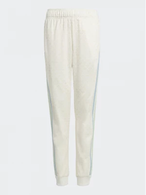 adidas Spodnie dresowe Monogram Print Tracksuit Bottoms IB8621 Biały Regular Fit