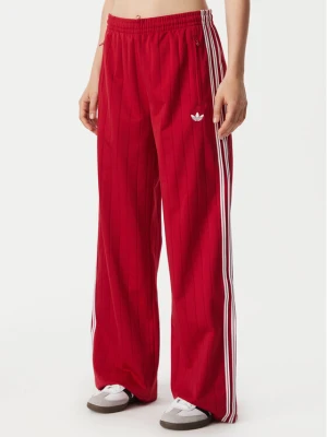 adidas Spodnie dresowe Pinstripe Firebird Loose Trackpant KS9977 Czerwony Wide Leg