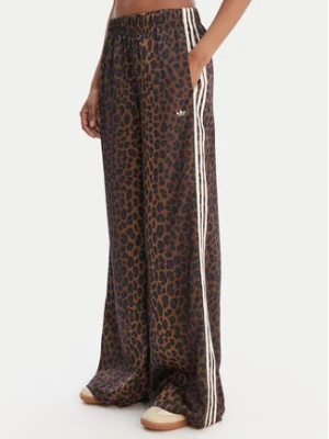 adidas Spodnie dresowe Satin KA2666 Brązowy Wide Leg