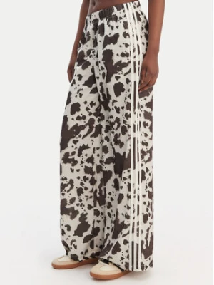 adidas Spodnie dresowe Satin KA2668 Brązowy Wide Leg