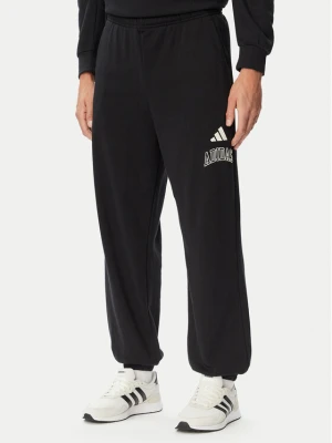 adidas Spodnie dresowe Seasonal Essentials Collegiate French Terry Cuffed KF4264 Czarny Regular Fit
