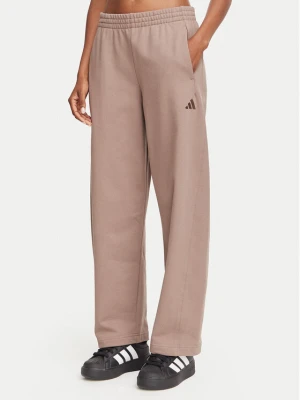 adidas Spodnie dresowe Small Logo KV9838 Beżowy ciemny Barrel Fit