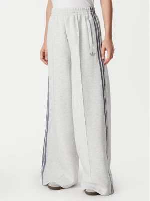 adidas Spodnie dresowe Spacer HY8044 Szary jasny Wide Leg