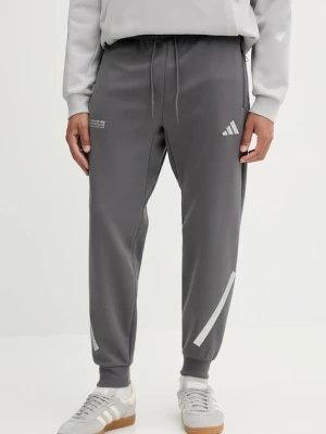 adidas spodnie dresowe x Mercedes męskie kolor szary z nadrukiem JW3478