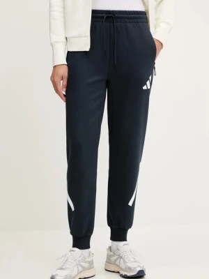 adidas spodnie dresowe x Z.N.E damskie kolor granatowy z nadrukiem JW7737
