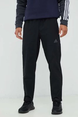 adidas spodnie męskie kolor czarny gładkie