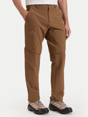 adidas Spodnie outdoor KW7459 Brązowy Regular Fit