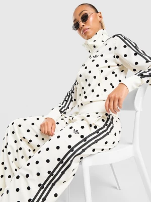 adidas Spodnie Satin Polka Dots Wide Leg Pant beżowy