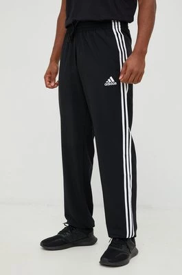 adidas spodnie treningowe męskie kolor czarny gładkie