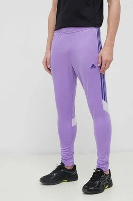 adidas spodnie treningowe Tiro kolor fioletowy z aplikacją