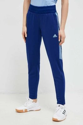 adidas spodnie treningowe Tiro kolor niebieski z aplikacją