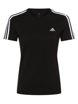 adidas Sportswear T-shirt damski Kobiety Bawełna czarny jednolity,