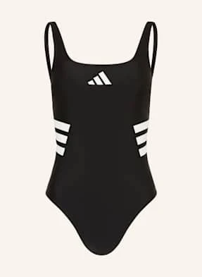 Adidas Strój Kąpielowy 3-Streifen schwarz