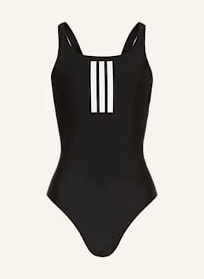 Adidas Strój Kąpielowy 3-Streifen schwarz