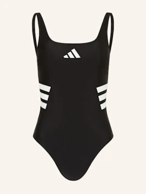Adidas Strój Kąpielowy 3-Streifen schwarz