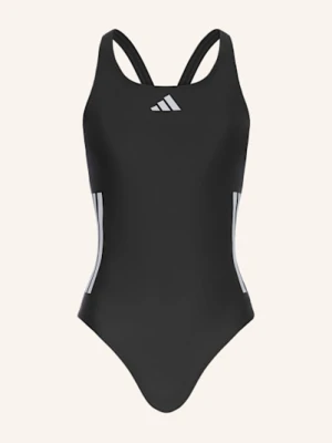 Adidas Strój Kąpielowy 3-Streifen schwarz