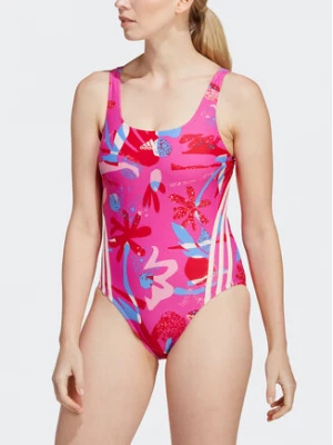 adidas Strój kąpielowy Floral 3-Stripes Swimsuit IB5995 Różowy Regular Fit