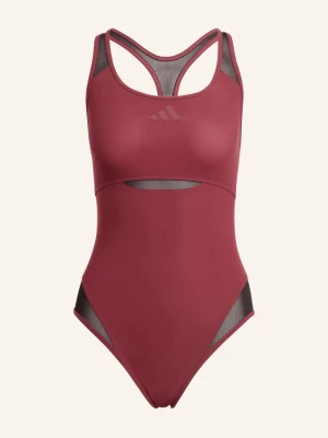 Adidas Strój Kąpielowy Lanelux Mesh Z Wycięciami rot beżowy