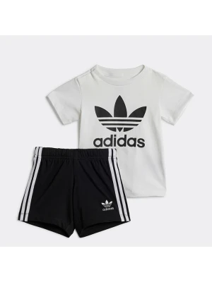 adidas Strój sportowy w kolorze biało-czarnym rozmiar: 86