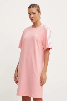 adidas sukienka bawełniana Essentials kolor różowy mini prosta IY4242