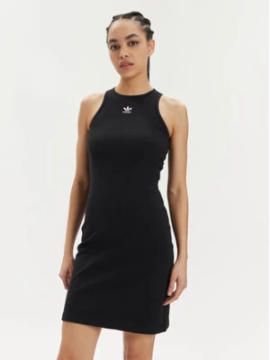 adidas Sukienka codzienna Essentials IT9881 Czarny Slim Fit