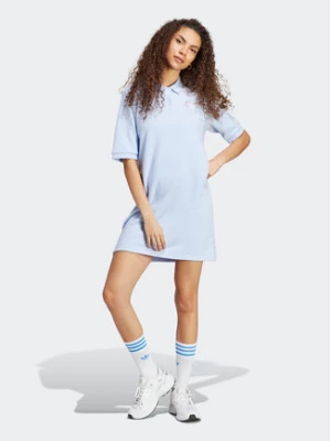 adidas Sukienka codzienna Polo Dress IP3753 Błękitny