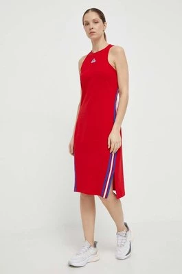 adidas sukienka kolor czerwony mini prosta IS8341