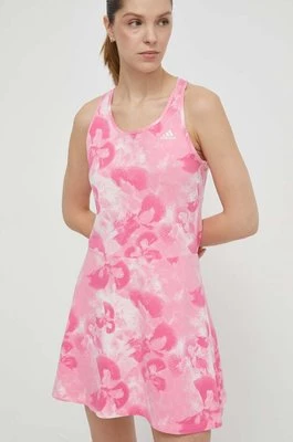 adidas sukienka kolor różowy mini rozkloszowana IS4247