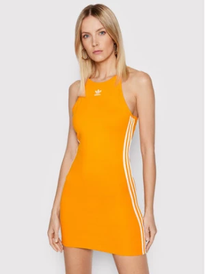adidas Sukienka letnia adicolor Classics HC2046 Pomarańczowy Slim Fit