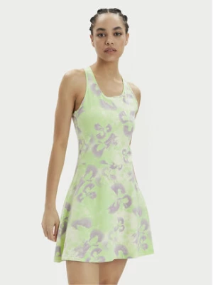 adidas Sukienka letnia Floral Graphic IS4246 Zielony Slim Fit