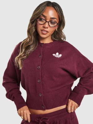 adidas Sweter Ess Cardigan bordowy