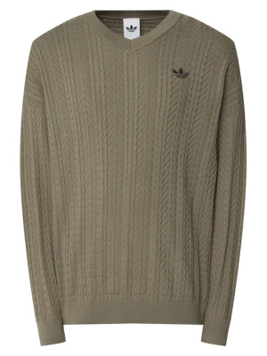 adidas Sweter KR9767 Beżowy Loose Fit Zielony