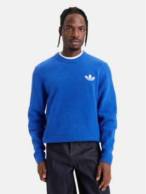 adidas Sweter Trefoil Essentials Fully Knit Sweatshirt KS4890 Niebieski Regular Fit