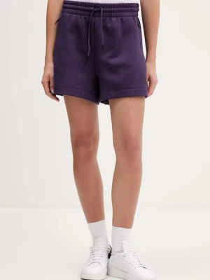 adidas szorty adidas x Z.N.E damskie kolor fioletowy z nadrukiem high waist JW7762