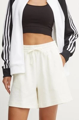 adidas szorty All SZN damskie kolor beżowy gładkie high waist IY6824