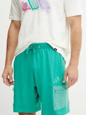 adidas szorty bawełniane ALL SZN CB Colorblock męskie kolor zielony JN9485