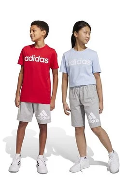 adidas szorty bawełniane dziecięce U BL kolor szary melanżowe regulowana talia