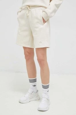 adidas szorty damskie kolor beżowy melanżowe high waist