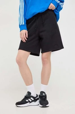 adidas szorty damskie kolor czarny gładkie high waist IW1253