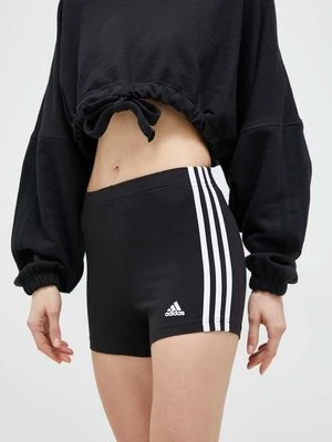 adidas szorty damskie kolor czarny wzorzyste high waist